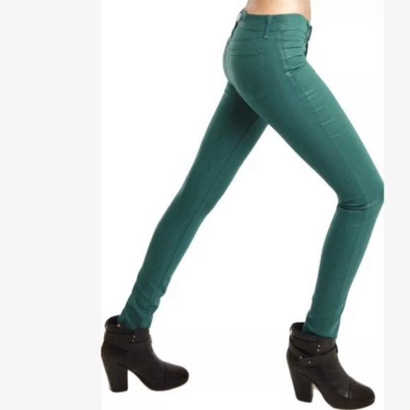 $268 J Brand Green Coated Jeans sz 25 - Picture 4 of 7